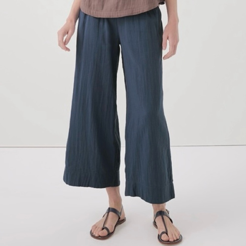 Pact Women's Wide Leg Pants - Navy